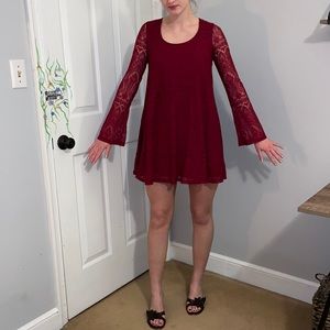 Cranberry lace dress